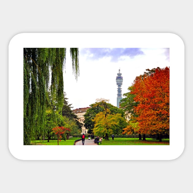 Autumn Trees Regent's Park London England Sticker by AndyEvansPhotos